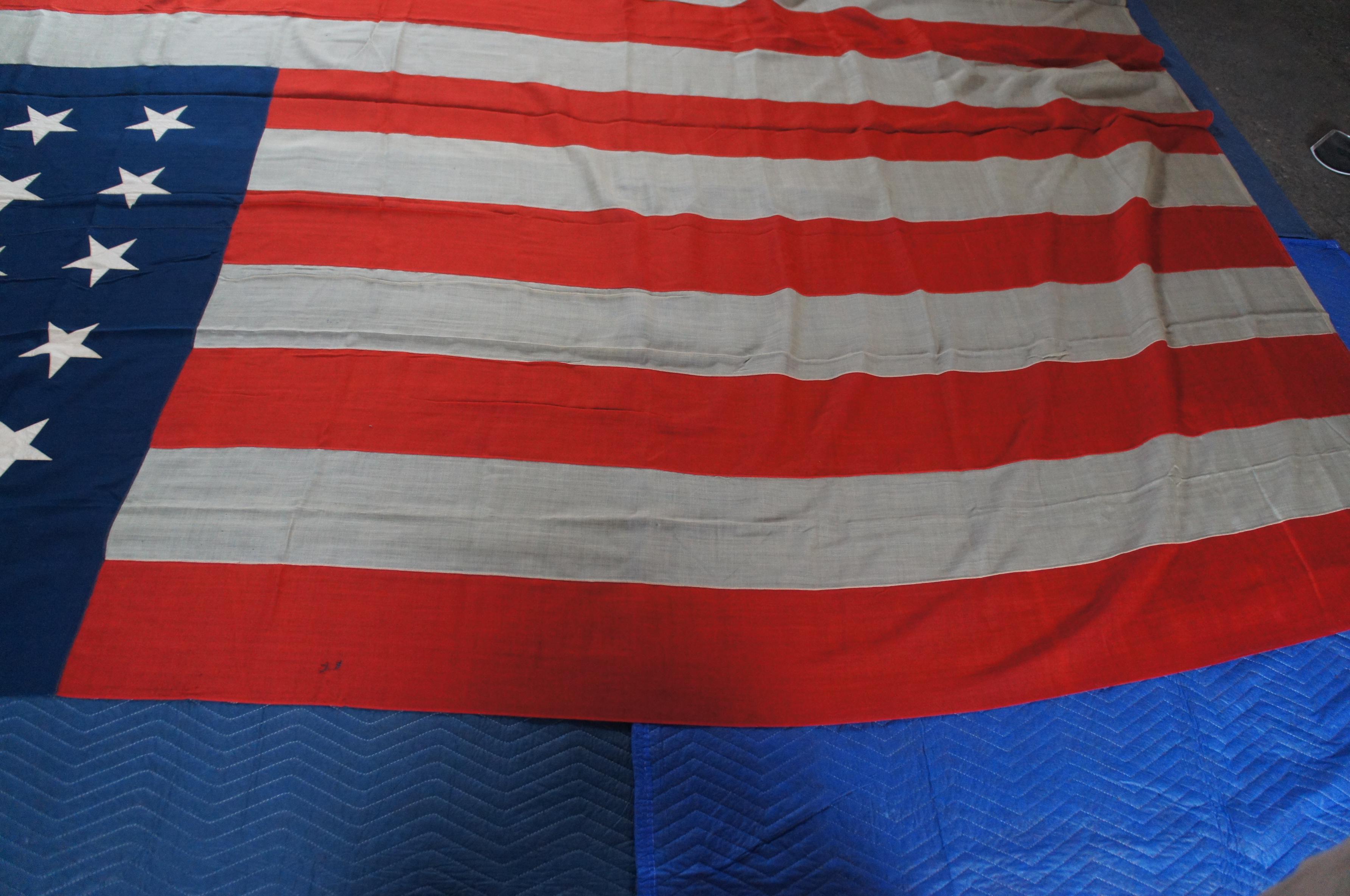 Rare Monumental 1890 Antique 42 Star United States of America Flag For Sale 2