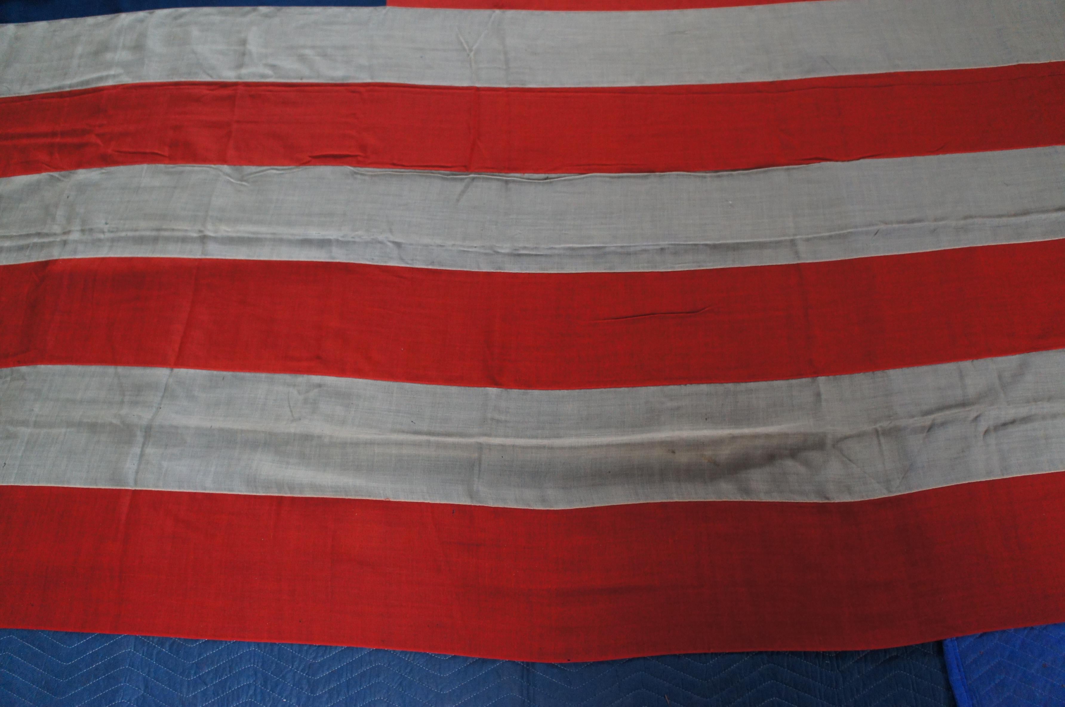 American Classical Rare Monumental 1890 Antique 42 Star United States of America Flag For Sale