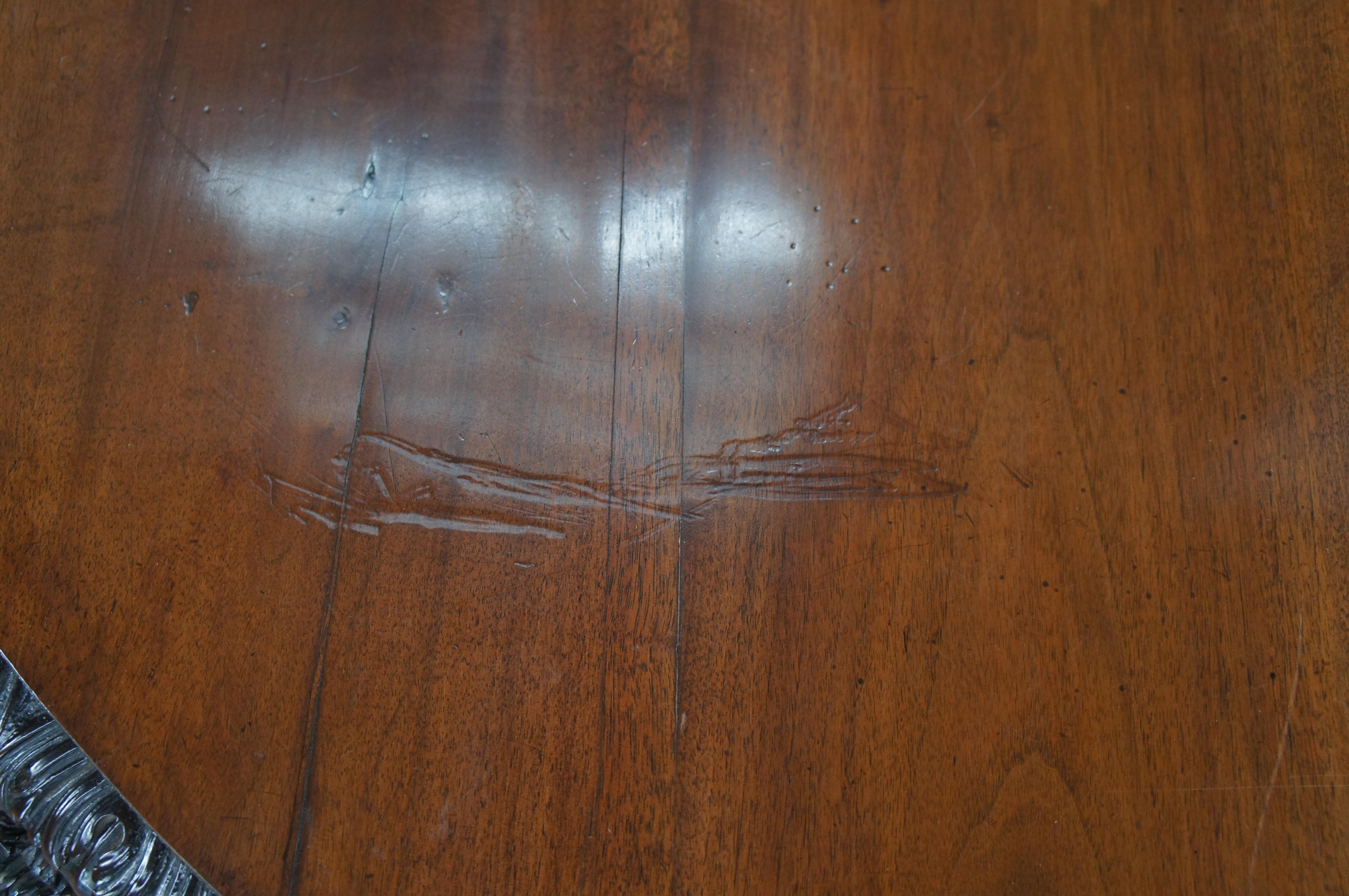 Rare Monumental Antique Italian Renaissance Figural Mahogany Dining Table 125