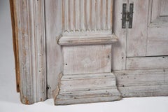 Rare Monumental Architectural 18th Century Painted Corner Cabinet Secretary