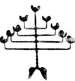 SALE Rare Huge Monumental David Palumbo Forged Iron Mid Century Modern Menorah