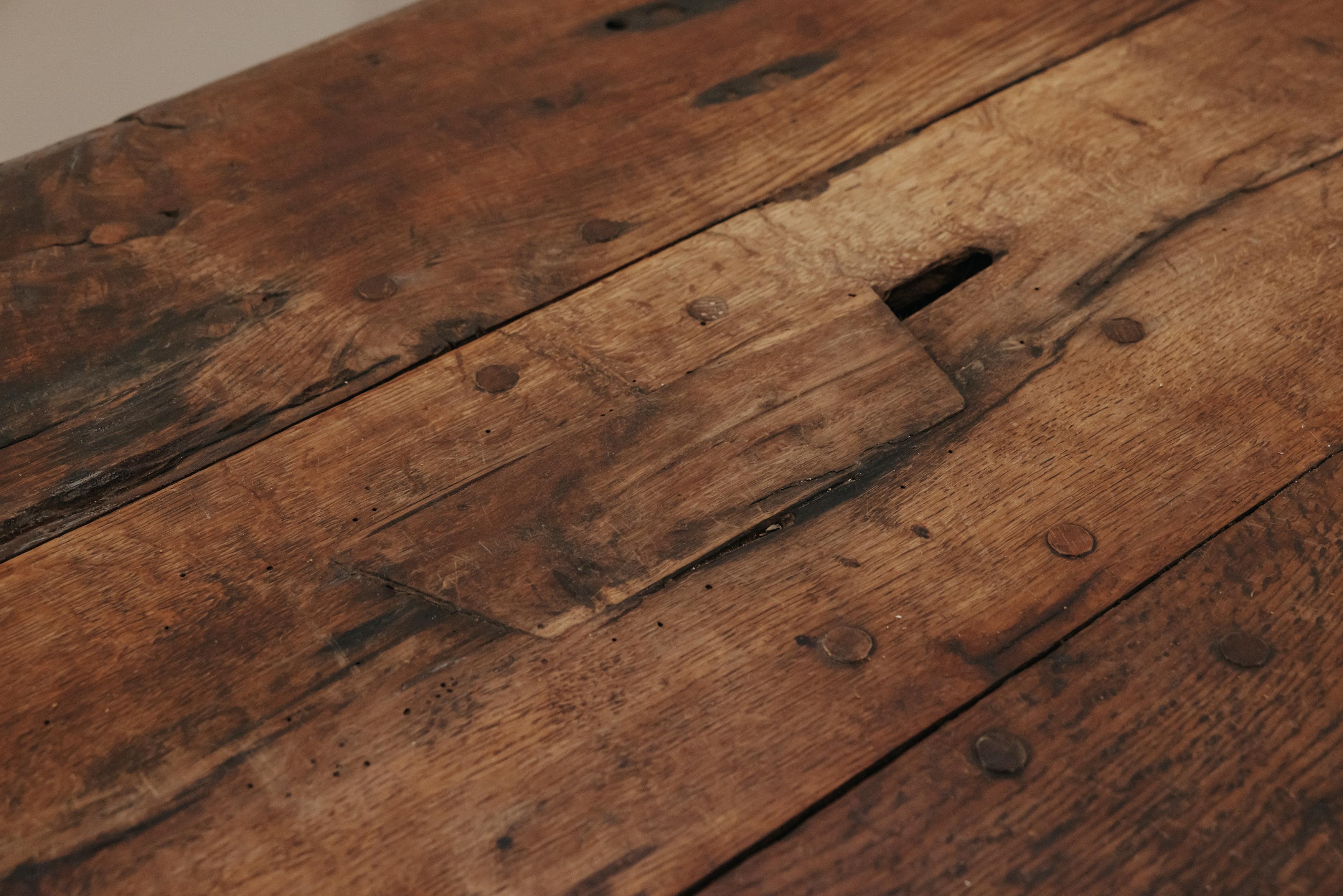 Rare Monumental Dining Table From A Castle In Le Mans, France, Circa 1800 For Sale 4