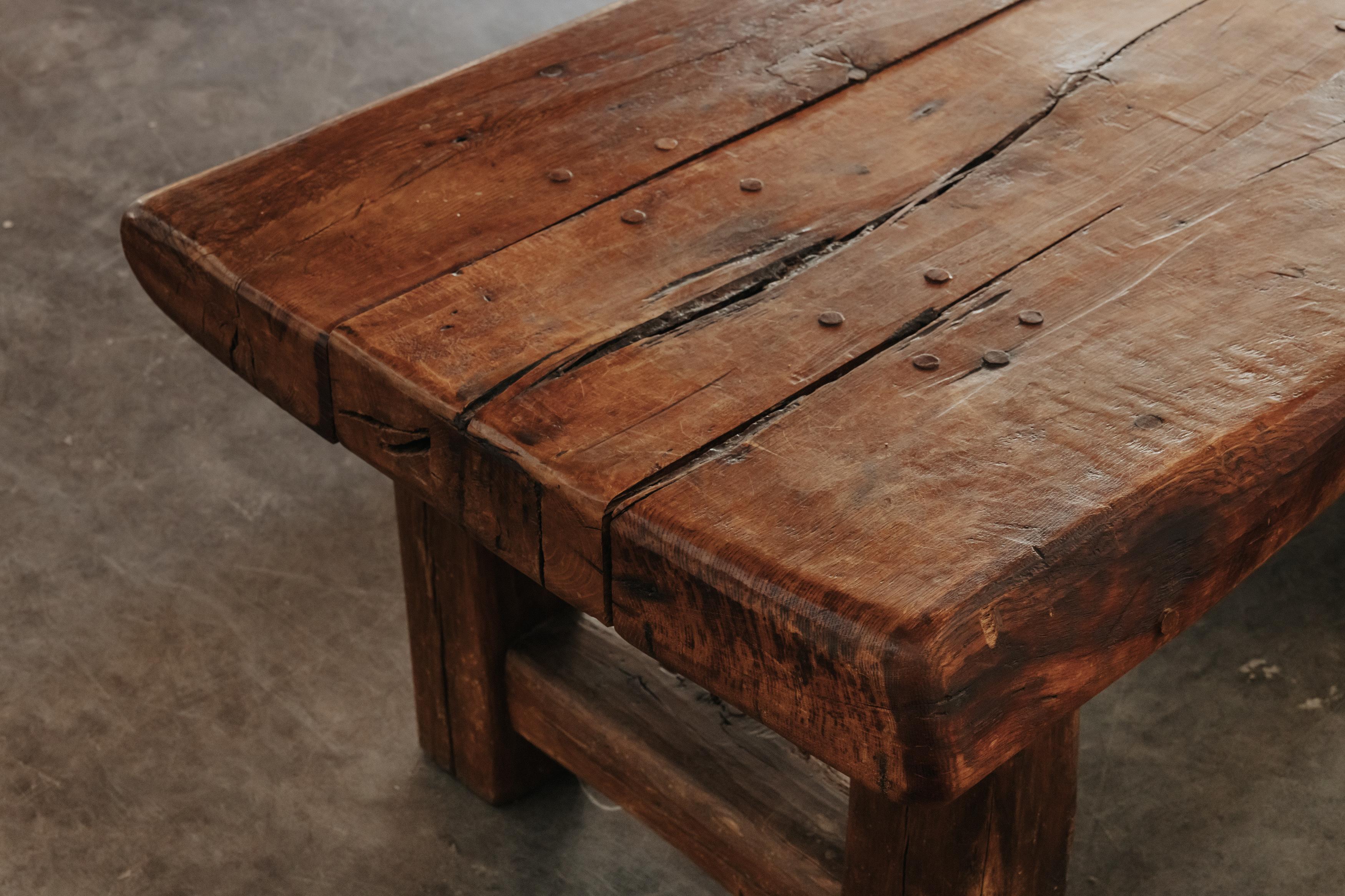 Early 19th Century Rare Monumental Dining Table From A Castle In Le Mans, France, Circa 1800 For Sale