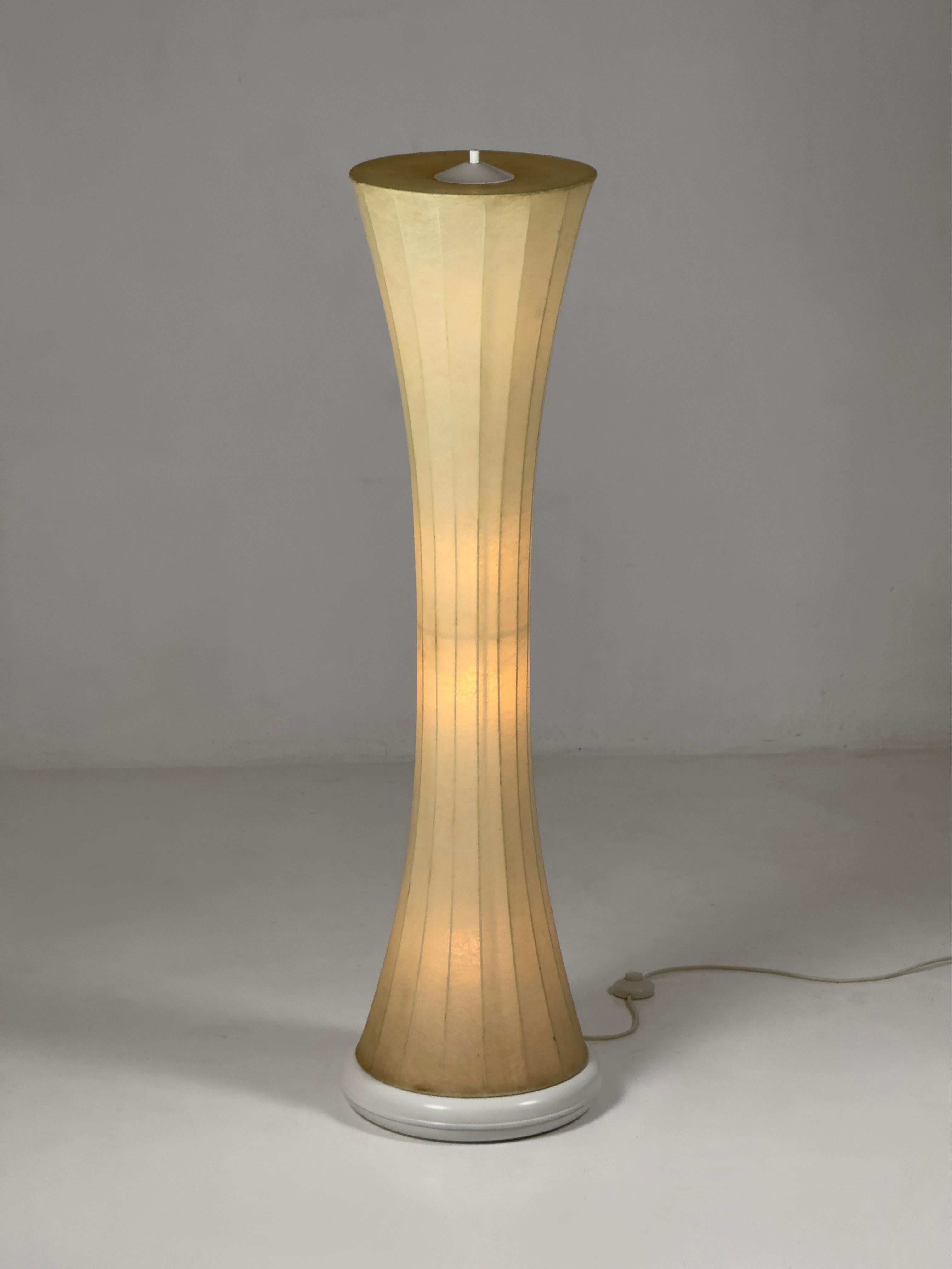 Space Age Rare Monumental Italian Cocoon Floor Lamp, Italy 60/70s For Sale