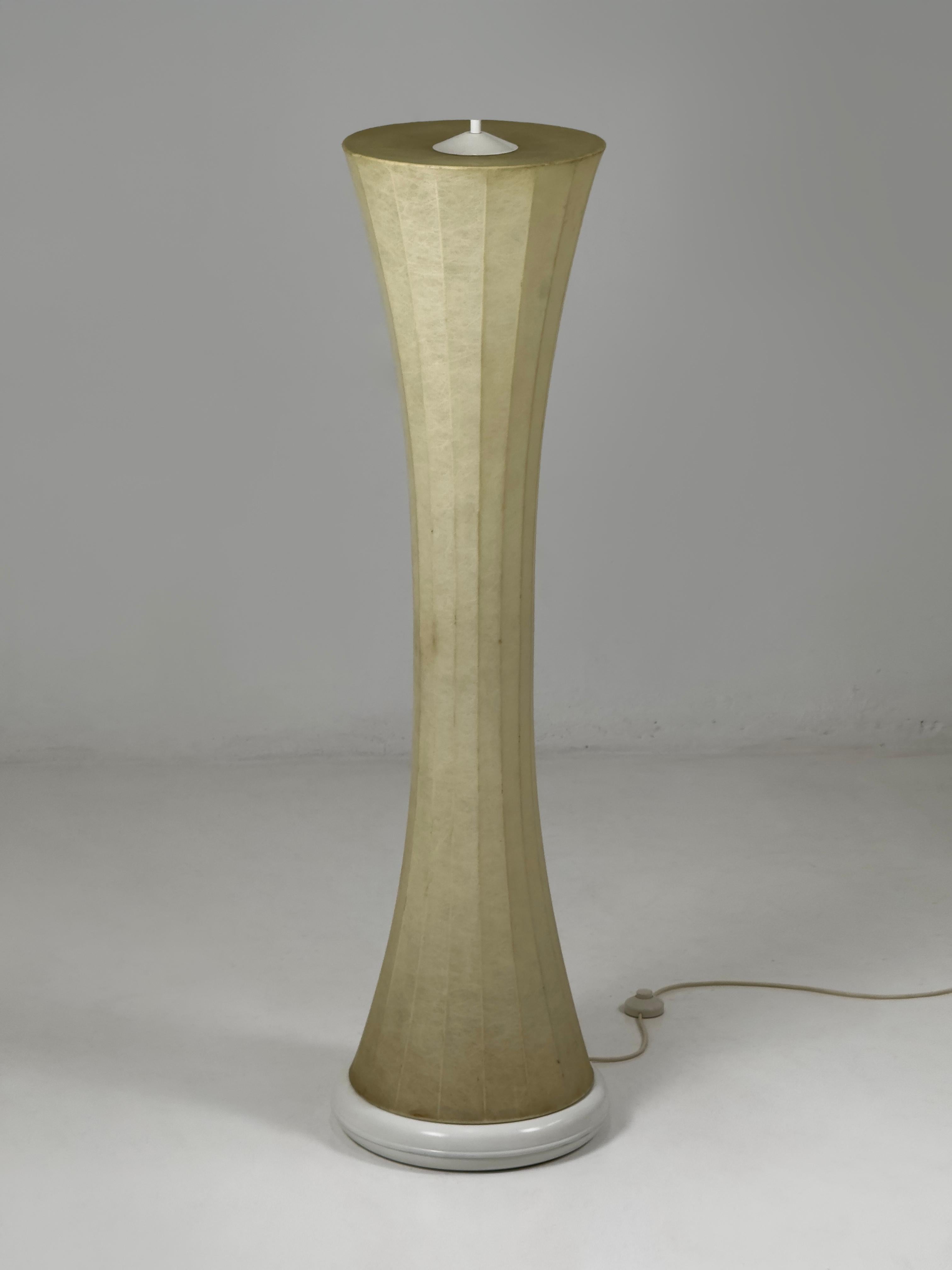European Rare Monumental Italian Cocoon Floor Lamp, Italy 60/70s For Sale