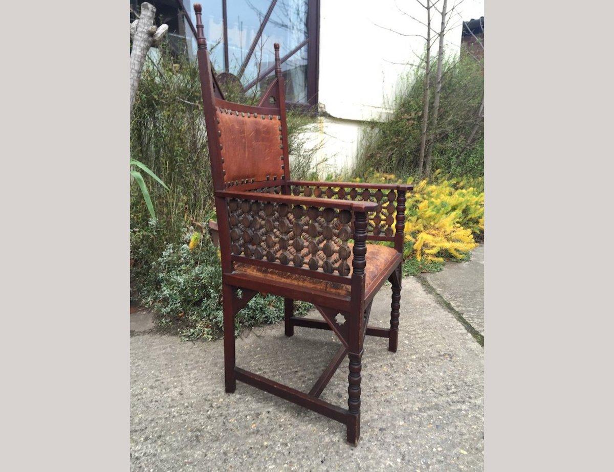 Hand-Crafted Liberty and Co. Moorish Armchair by  For Sale