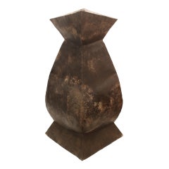 Moroccan Large Vessel - Sculpture Made of Hammered Metal