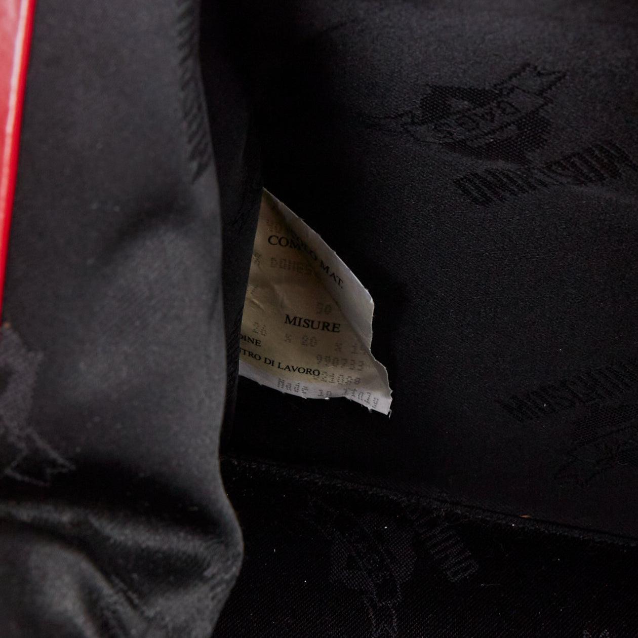 raro MOSCHINO años 90 Vintage burdeos Maison Moschino novedad Casa bolso de cuero en venta 5