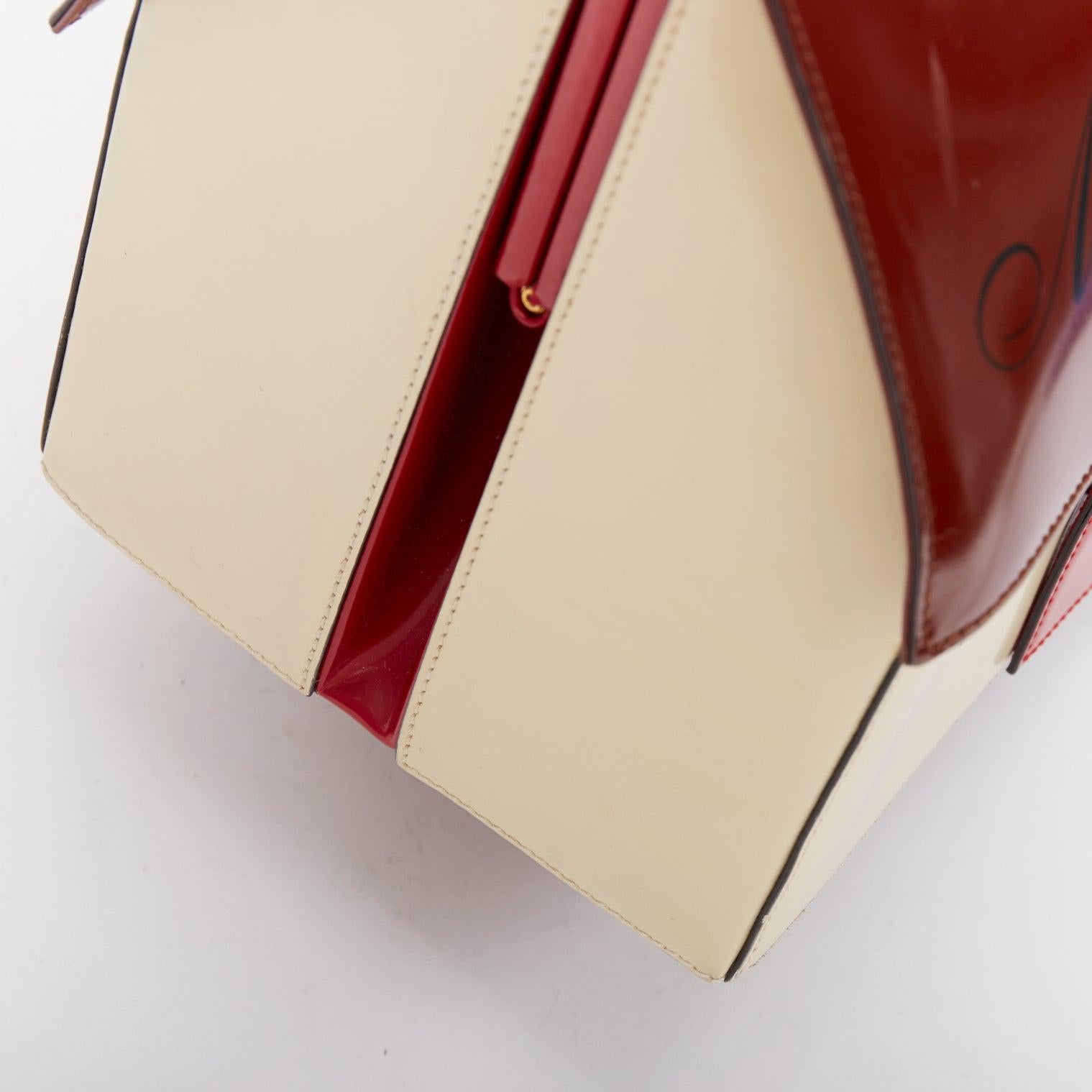 raro MOSCHINO años 90 Vintage burdeos Maison Moschino novedad Casa bolso de cuero en venta 3