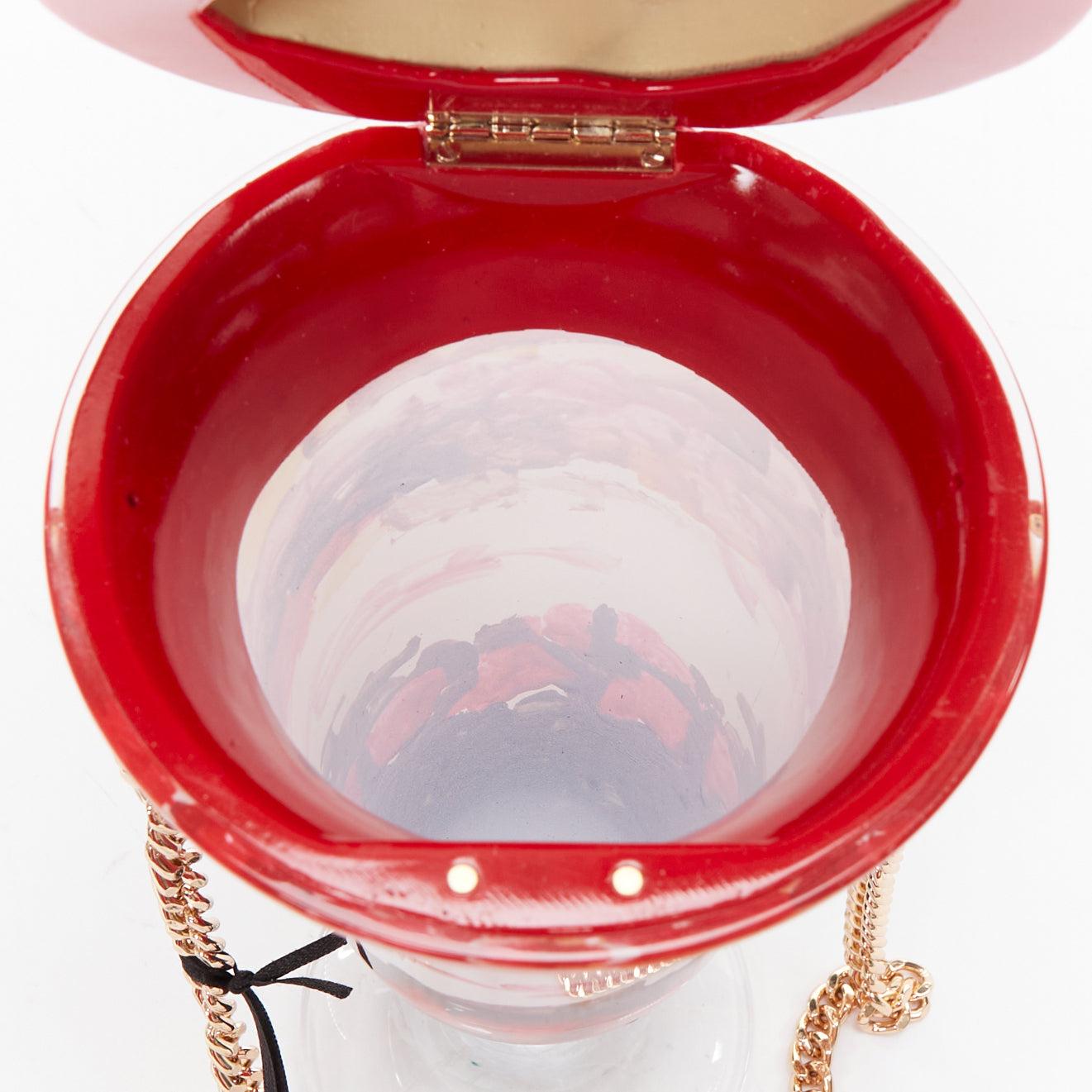 rare MOSCHINO 2022 Ice Cream Sundae Runway pink chocolate chain crossbody bag For Sale 4