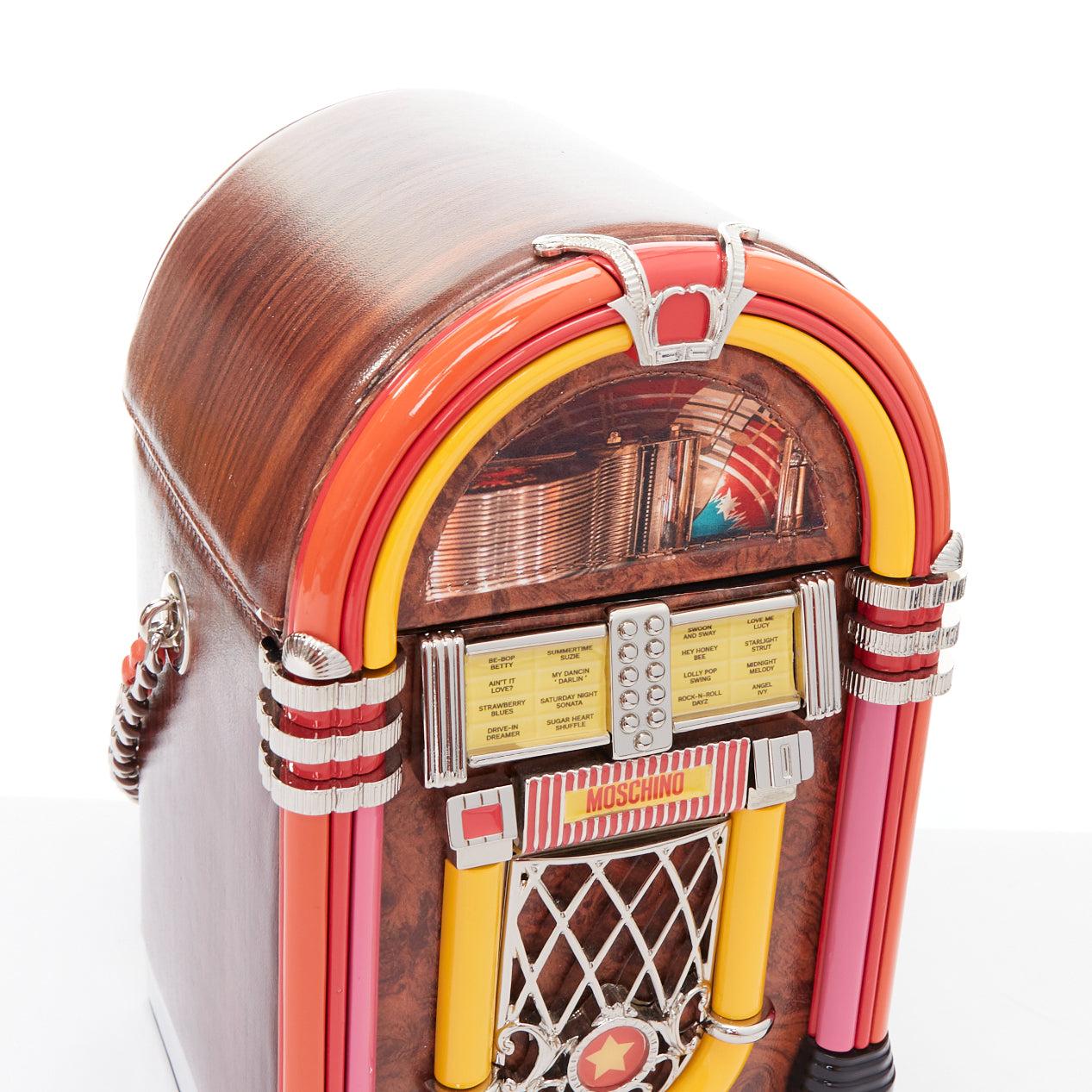 rare MOSCHINO 2022 Runway Jeremy Scott Diner Jukebox crossbody bag For Sale 2