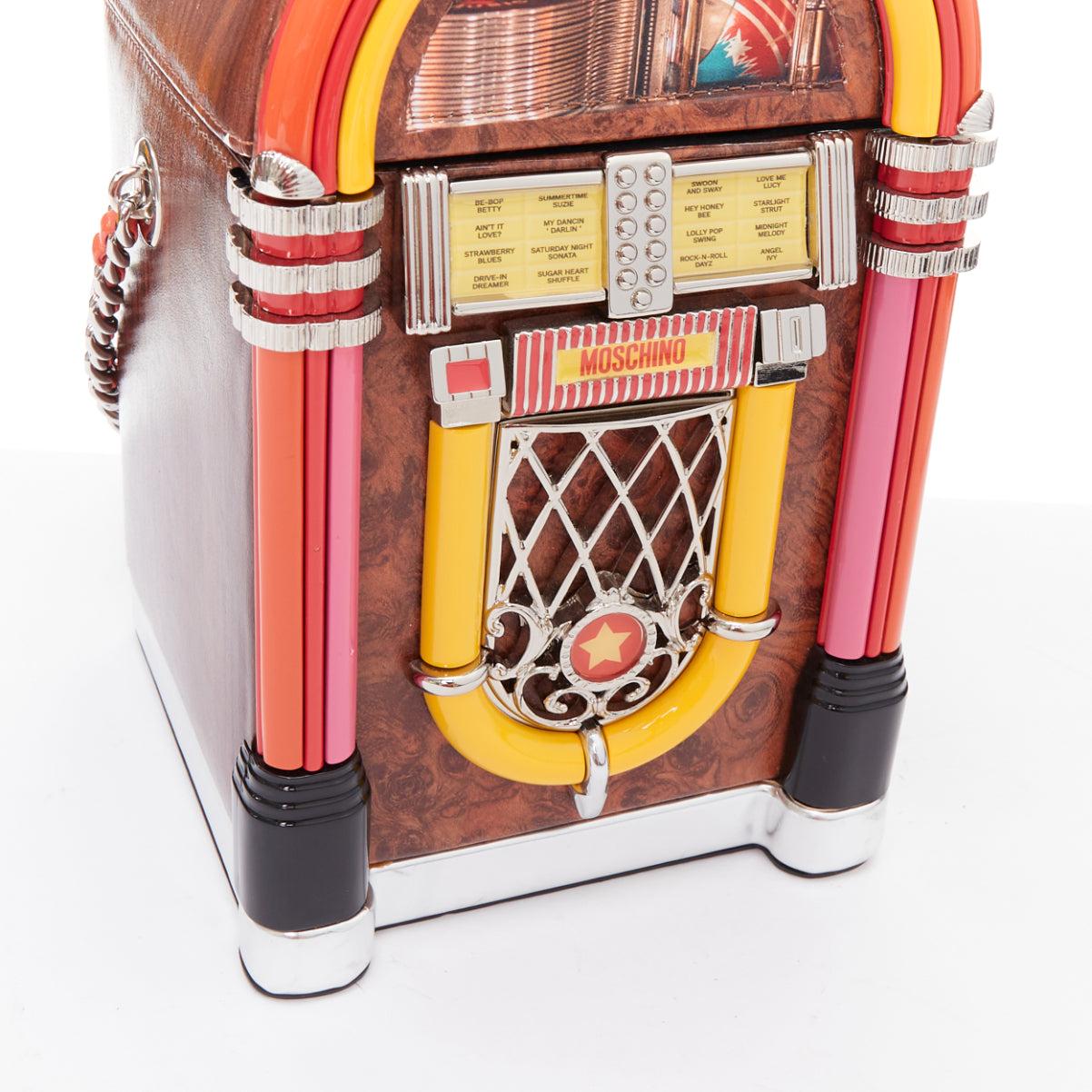 rare MOSCHINO 2022 Runway Jeremy Scott Diner Jukebox crossbody bag For Sale 3