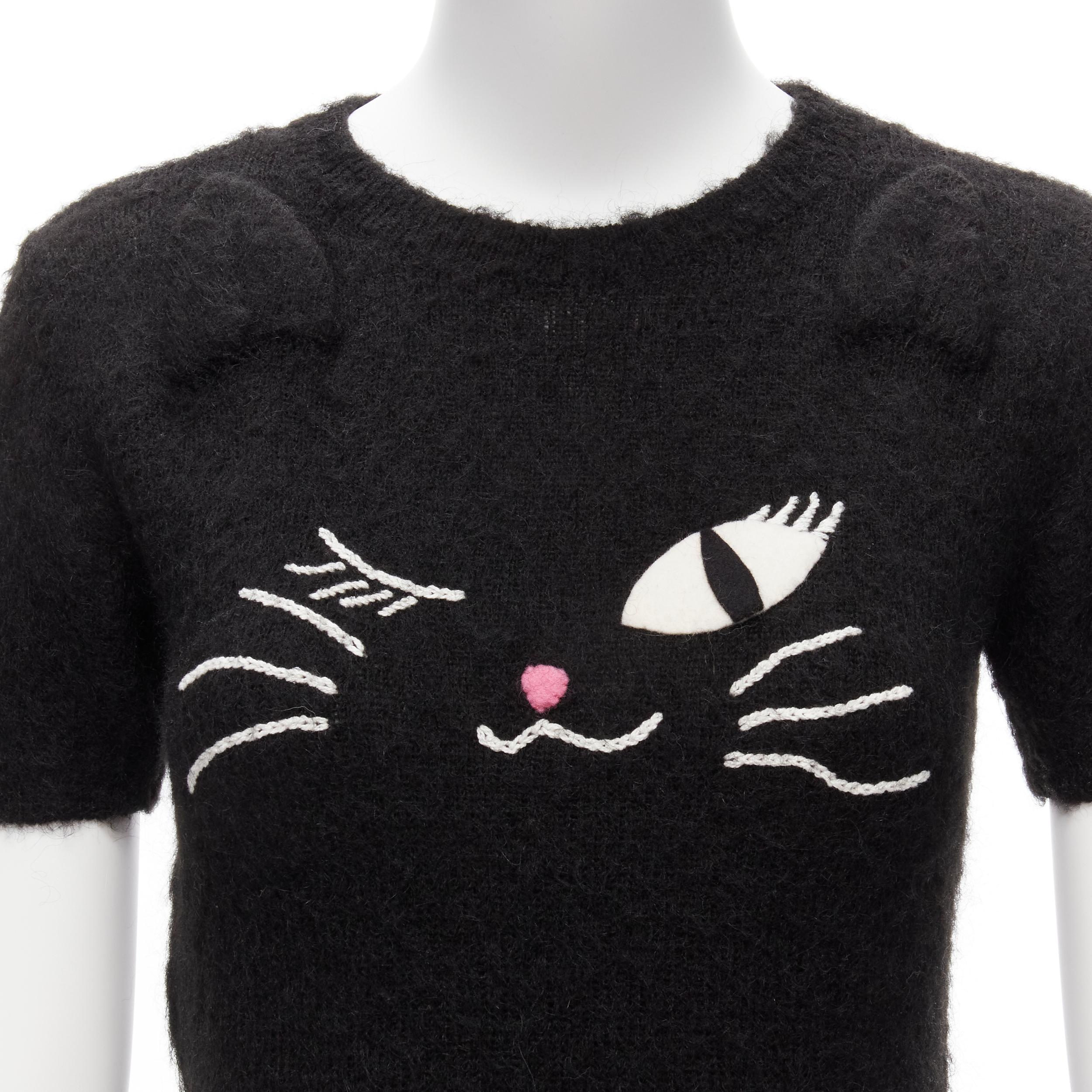 raro MOSCHINO BOUTIQUE suéter negro con orejas 3D de gato guiñando IT42 M
Referencia: CECU/A00021
Marca: Moschino
Colección: Boutique
Material: Acrílico, mohair, mezcla
Color: Negro, Blanco
Patrón: Dibujos animados
Cierre: Pullover
Detalles