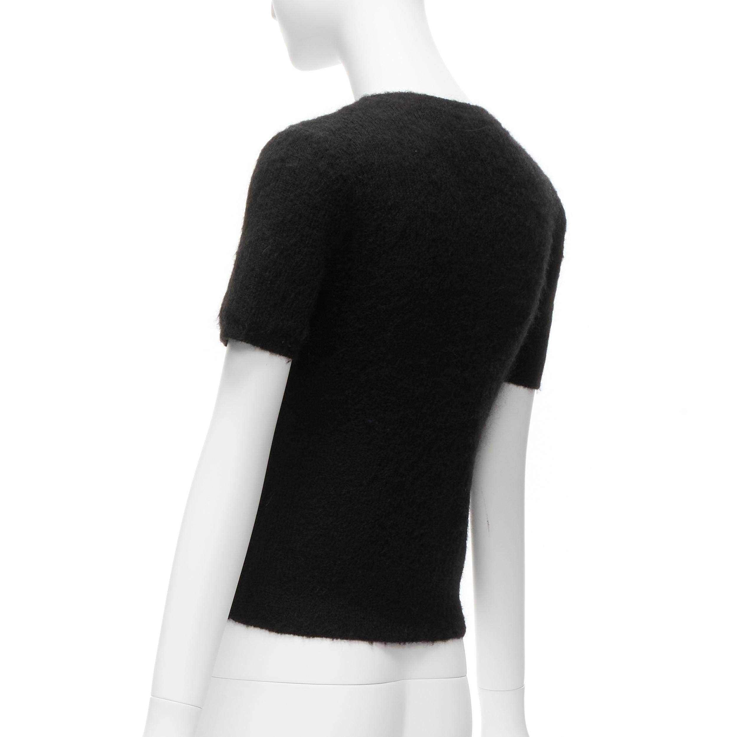 raro MOSCHINO BOUTIQUE suéter negro con orejas 3D de gato guiñando IT42 M en venta 1