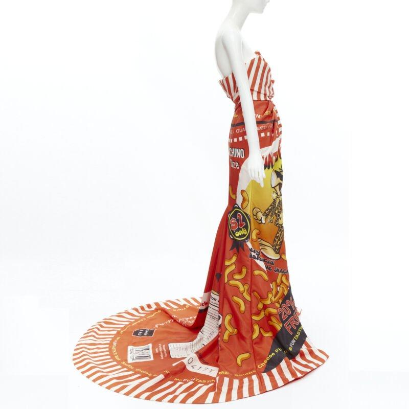 ¡raro MOSCHINO Couture! 2014 Pasarela naranja Cheetos Junk Food bata con lazo IT38 XS en Nuevo estado para la venta en Hong Kong, NT