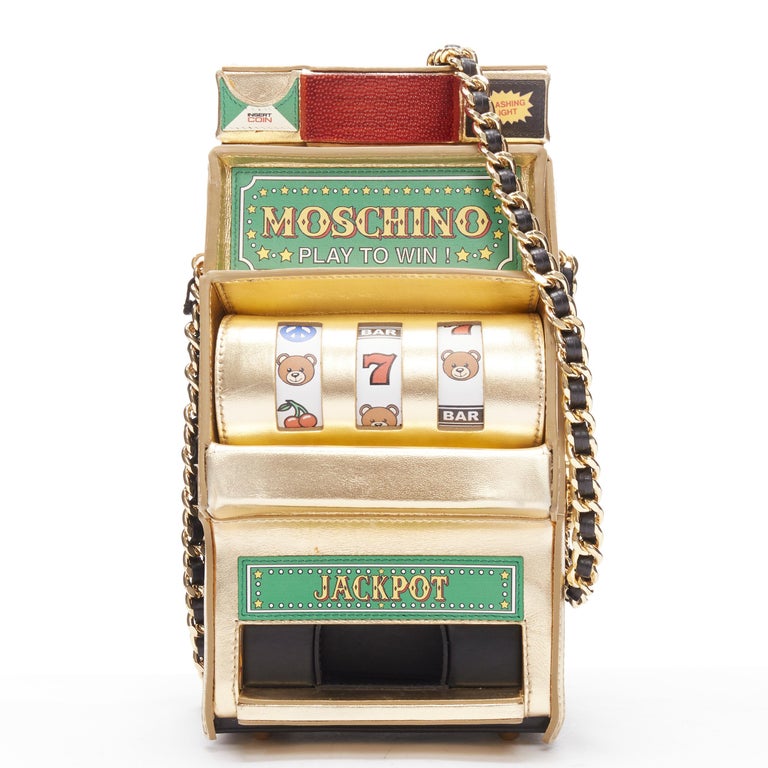 rare MOSCHINO Couture! 2019 Runway gold Casino Slot Machine