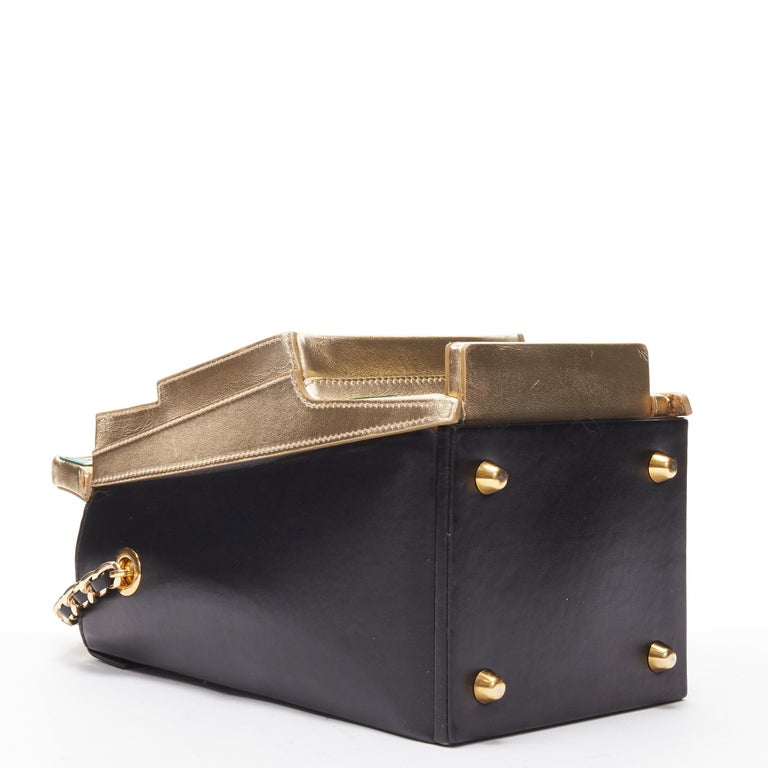 rare MOSCHINO Couture! 2019 Runway gold Casino Slot Machine crossbody