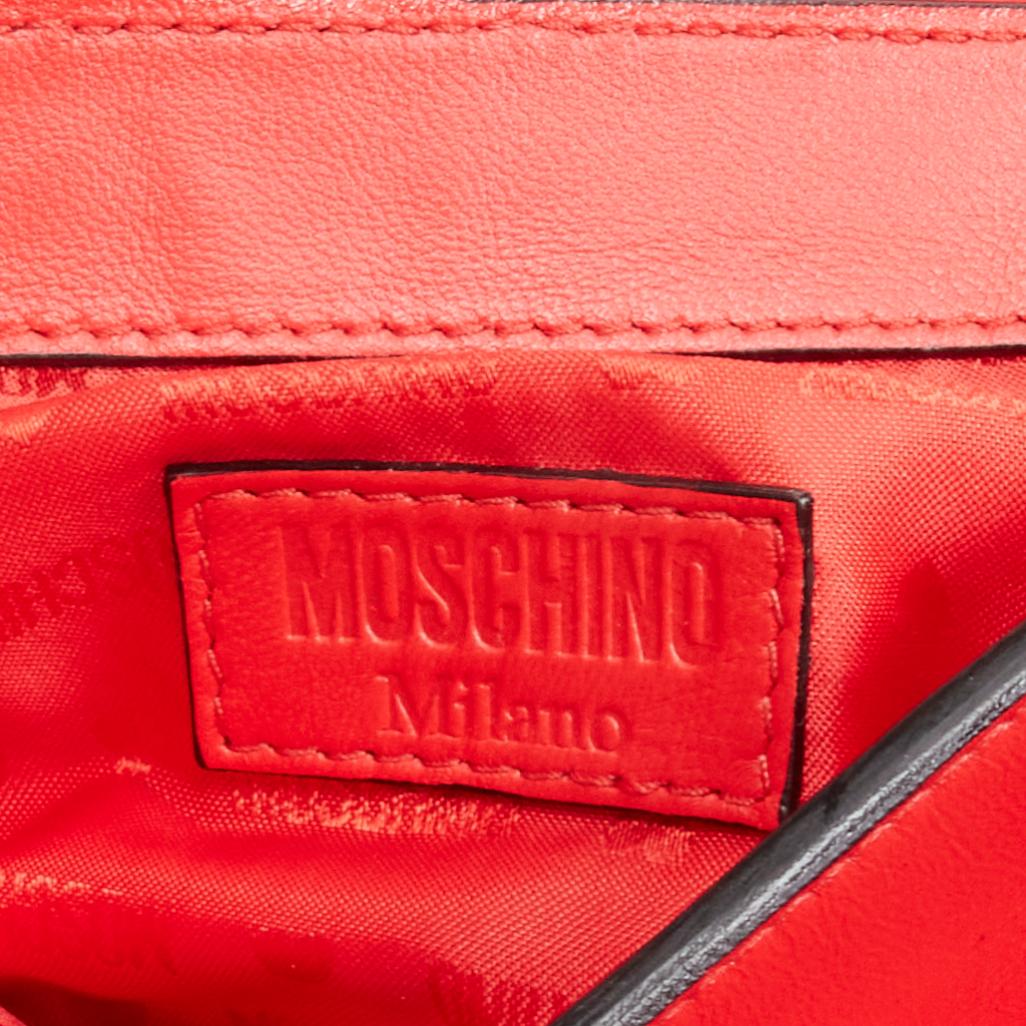 MOSCHINO Jeremy Scott 2014 Crossbody aus rot-gelber Kunststoffkette  Tasche 7
