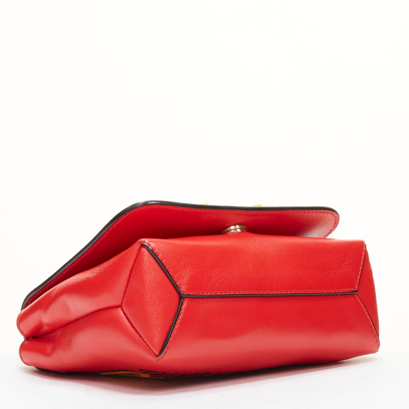 MOSCHINO Jeremy Scott 2014 Crossbody aus rot-gelber Kunststoffkette  Tasche 4