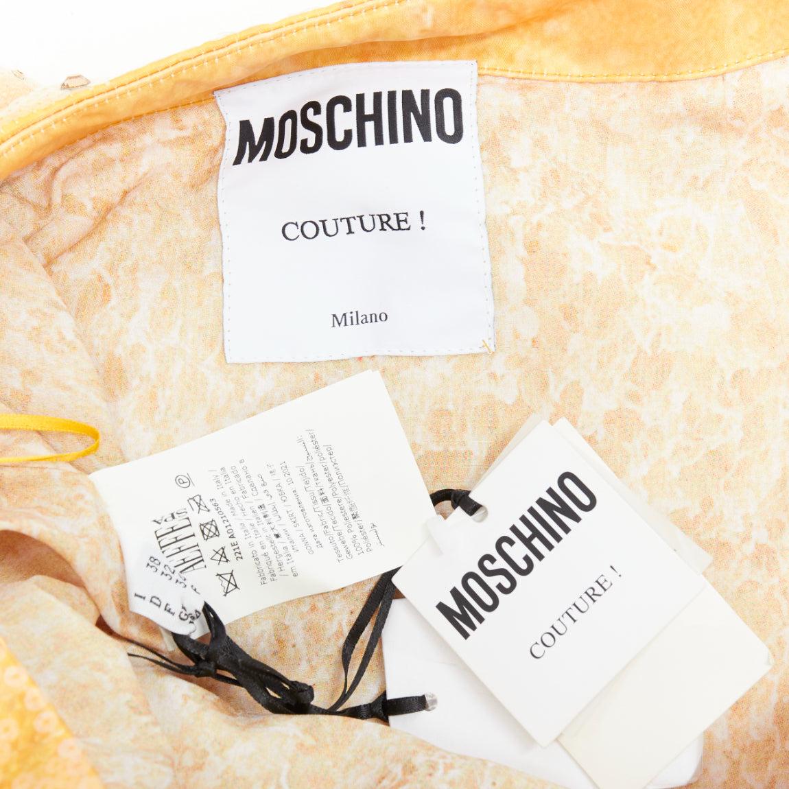 Seltener seltener MOSCHINO Jeremy Scott Diner Group Duchesse Pailletten McDonald Rock IT38 XS im Angebot 5
