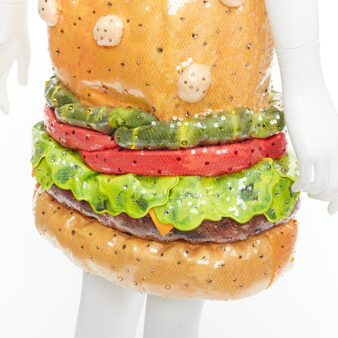 Seltener seltener MOSCHINO Jeremy Scott Diner Group Duchesse Pailletten McDonald Rock IT38 XS im Angebot 4