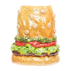 raro MOSCHINO Jeremy Scott Grupo Diner Duchesse lentejuelas falda hamburguesa IT38 XS