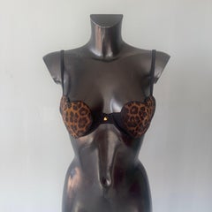Rare Moschino Lingerie Leopard Print Bra Top New With Tags Y2K