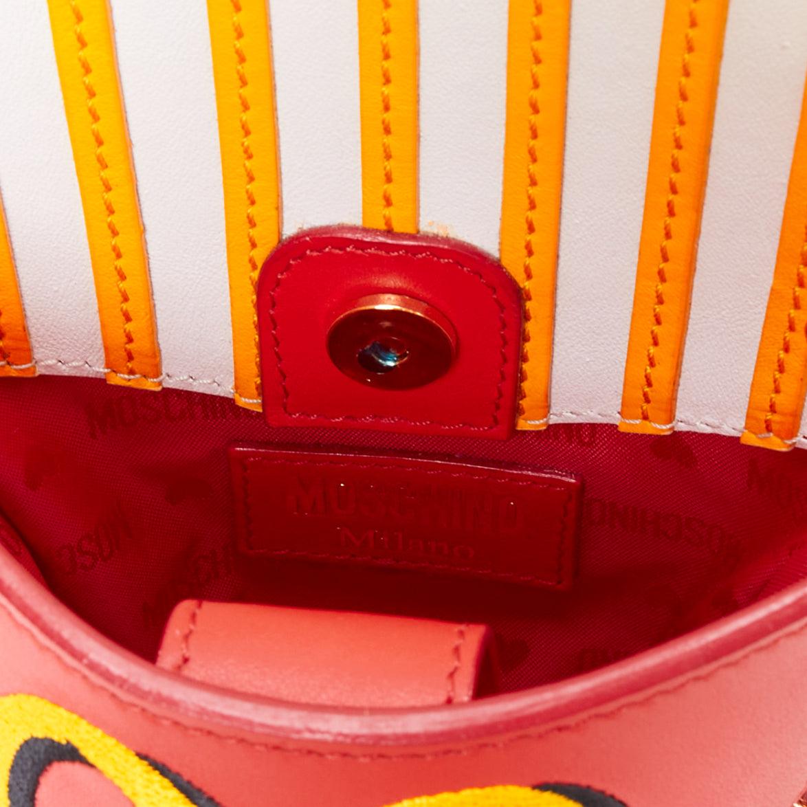 raro Moschino McDonald's Fast Food Runway rosso giallo patatine fritte crossbody bag in vendita 5