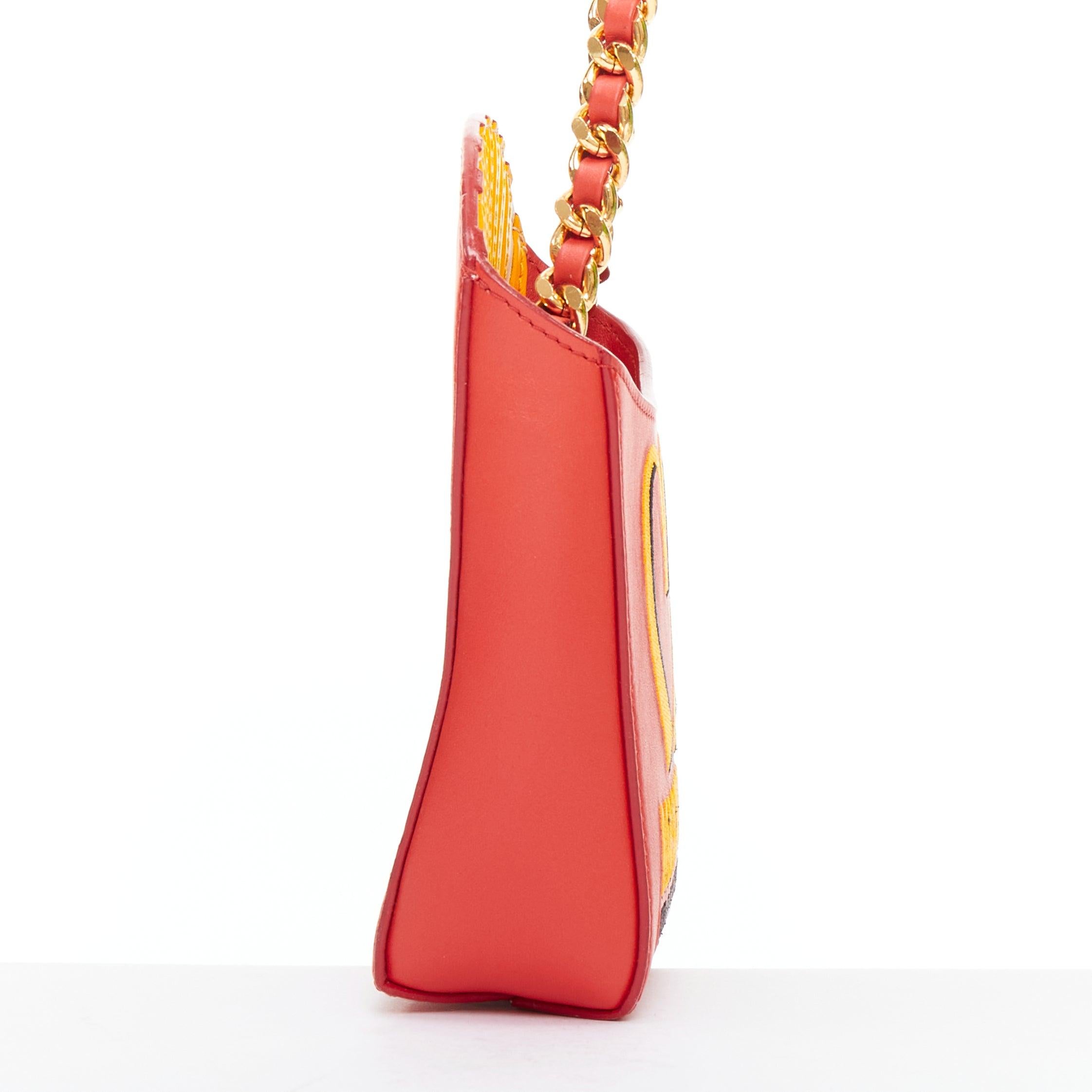raro Moschino McDonald's Fast Food Runway rosso giallo patatine fritte crossbody bag In condizioni ottime in vendita a Hong Kong, NT