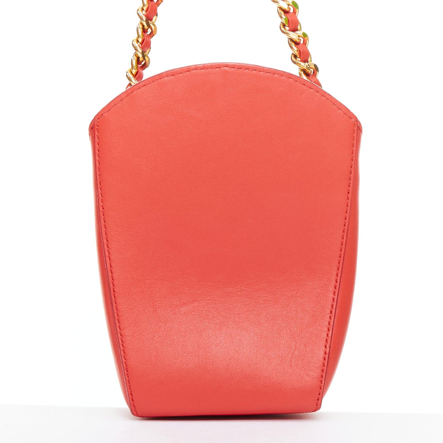 Donna raro Moschino McDonald's Fast Food Runway rosso giallo patatine fritte crossbody bag in vendita