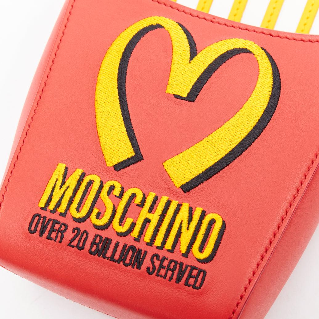 raro Moschino McDonald's Fast Food Runway rosso giallo patatine fritte crossbody bag in vendita 2