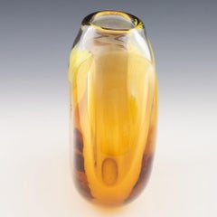 Rare vase ovoïde en étui Moser conçu par Jiri Suhajek, 1976