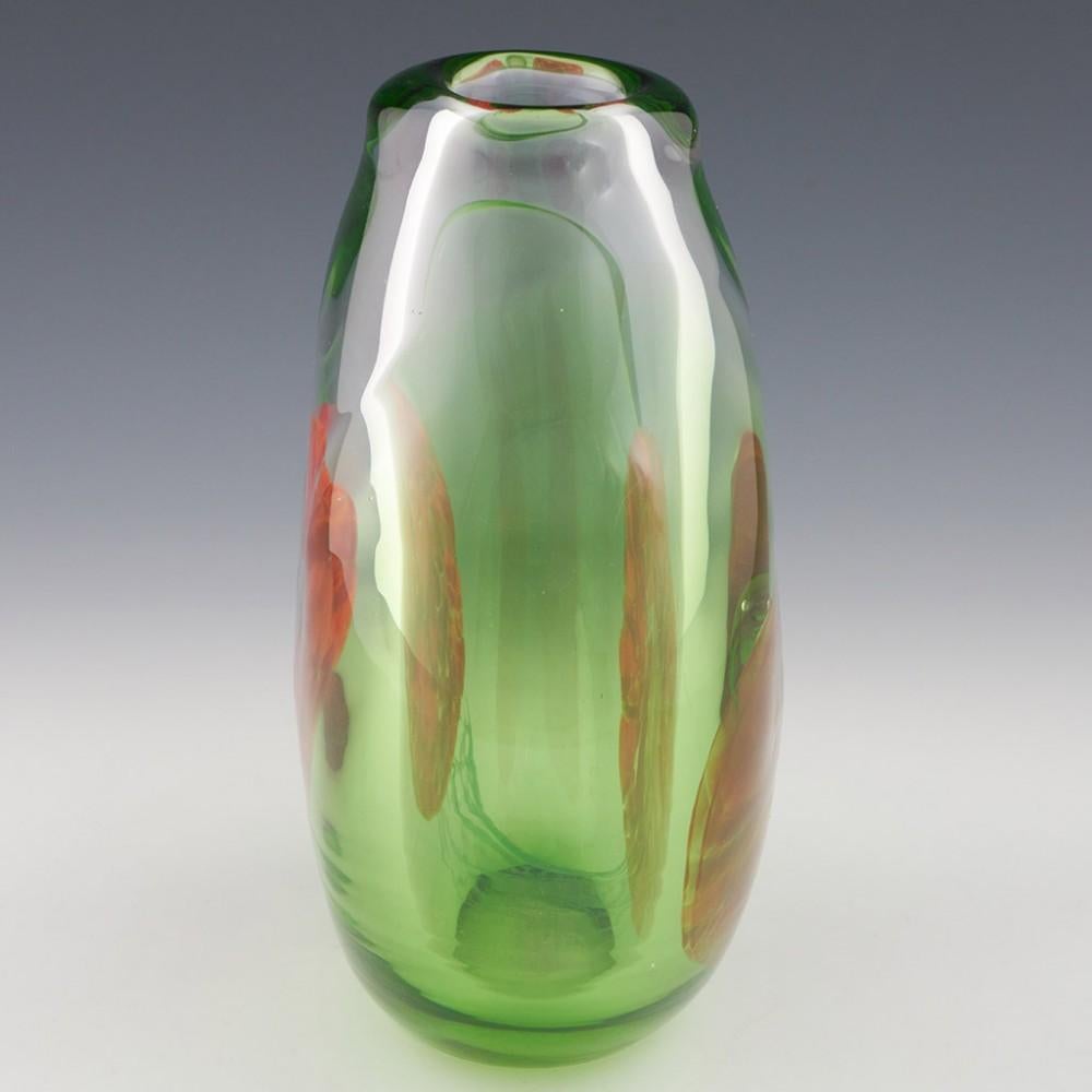 Czech Rare Moser Cased Ovoid Vase Designed Jiri Suhajek, 1976 For Sale