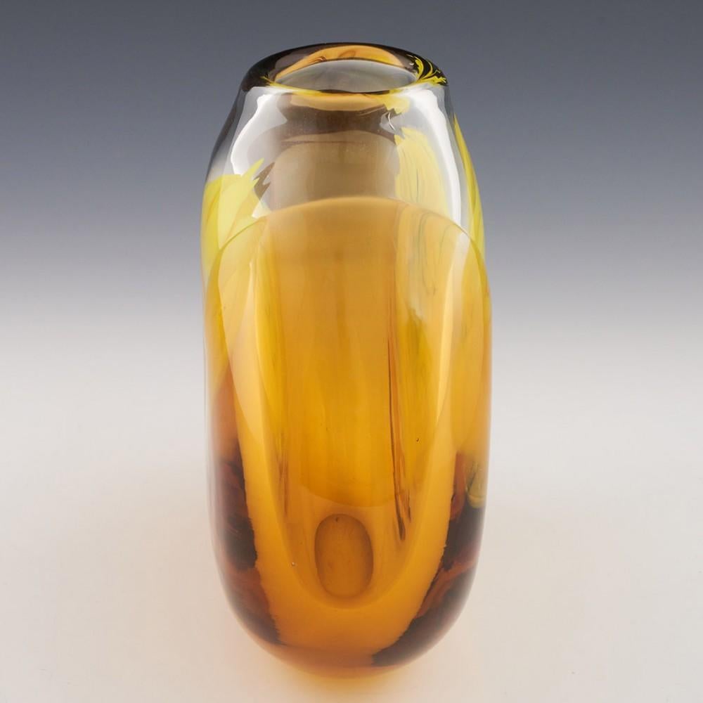 20th Century Rare Moser Cased Ovoid Vase Designed Jiri Suhajek, 1976