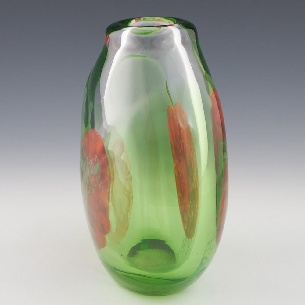 Glass Rare Moser Cased Ovoid Vase Designed Jiri Suhajek, 1976 For Sale