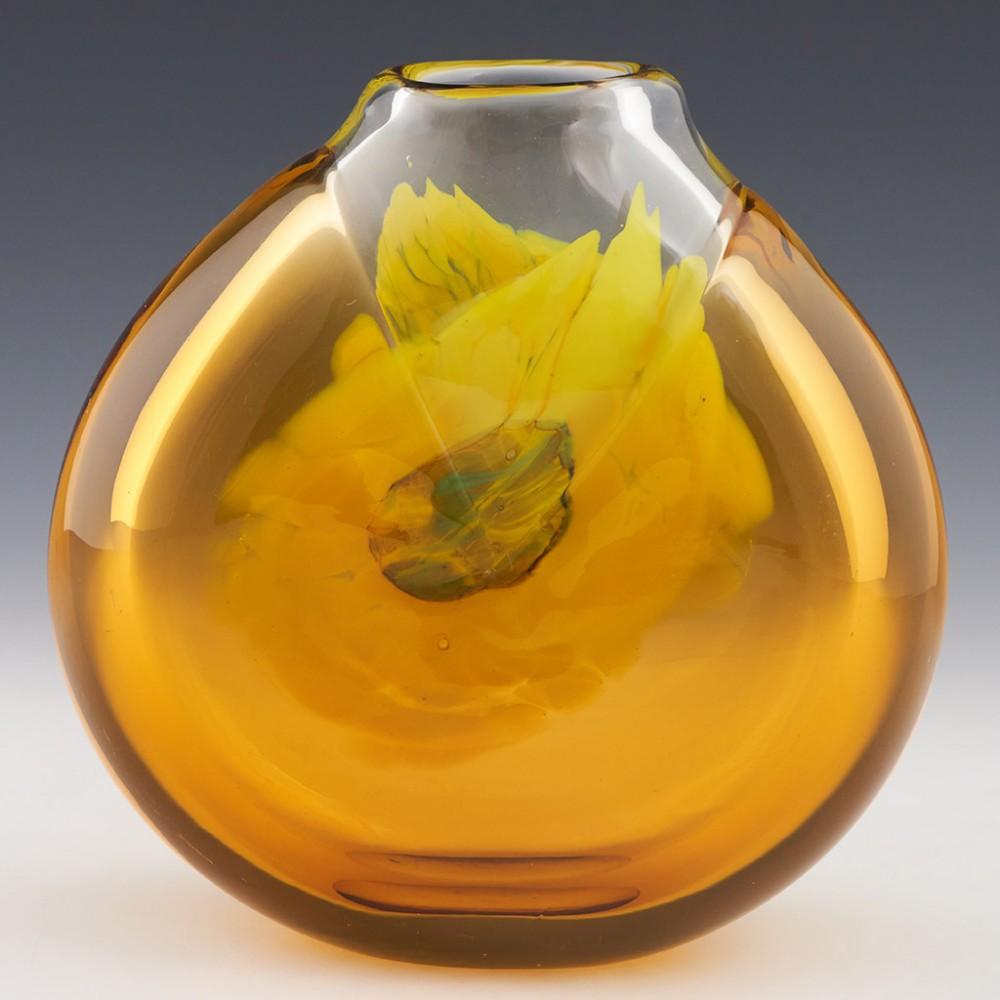 Glass Rare Moser Cased Ovoid Vase Designed Jiri Suhajek, 1976