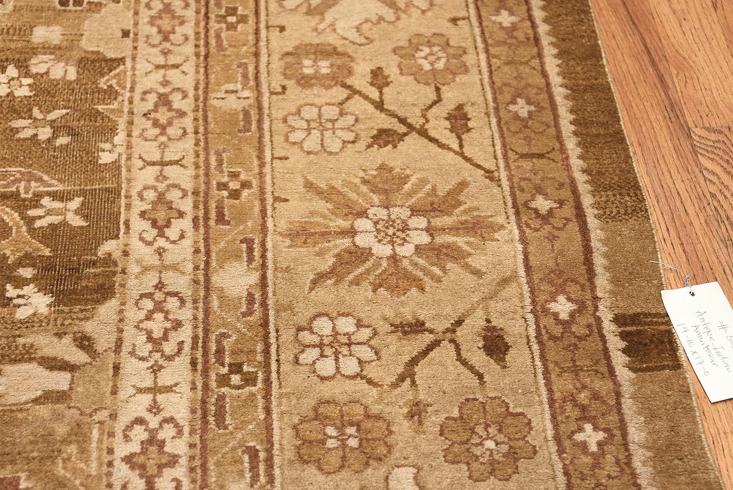 20th Century Antique Indian Amritsar Rug. Size: 15 ft x 17 ft For Sale