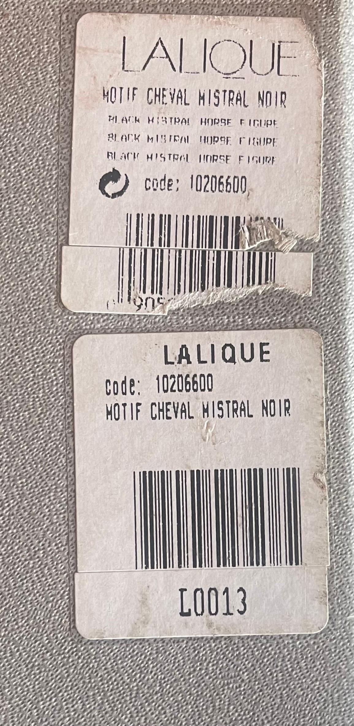 Rare Motif Cheval Mistral Noir Horse / Stallion Sculpture by Lalique of France For Sale 7