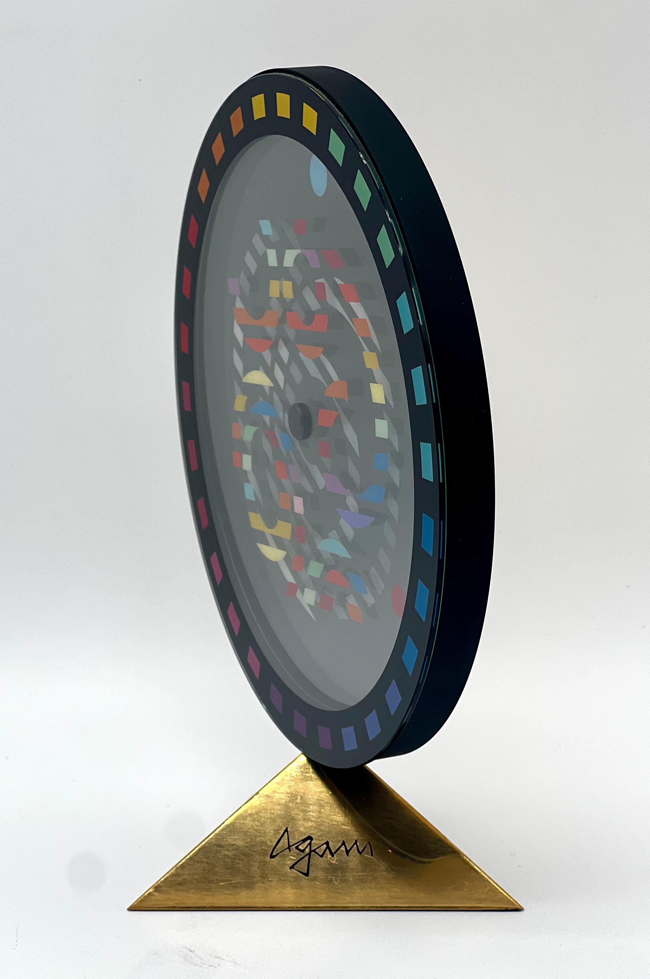 Raro reloj de sobremesa Movado diseñado por Yaacov Agam Serie Galaxy Edición Limitada en venta 2