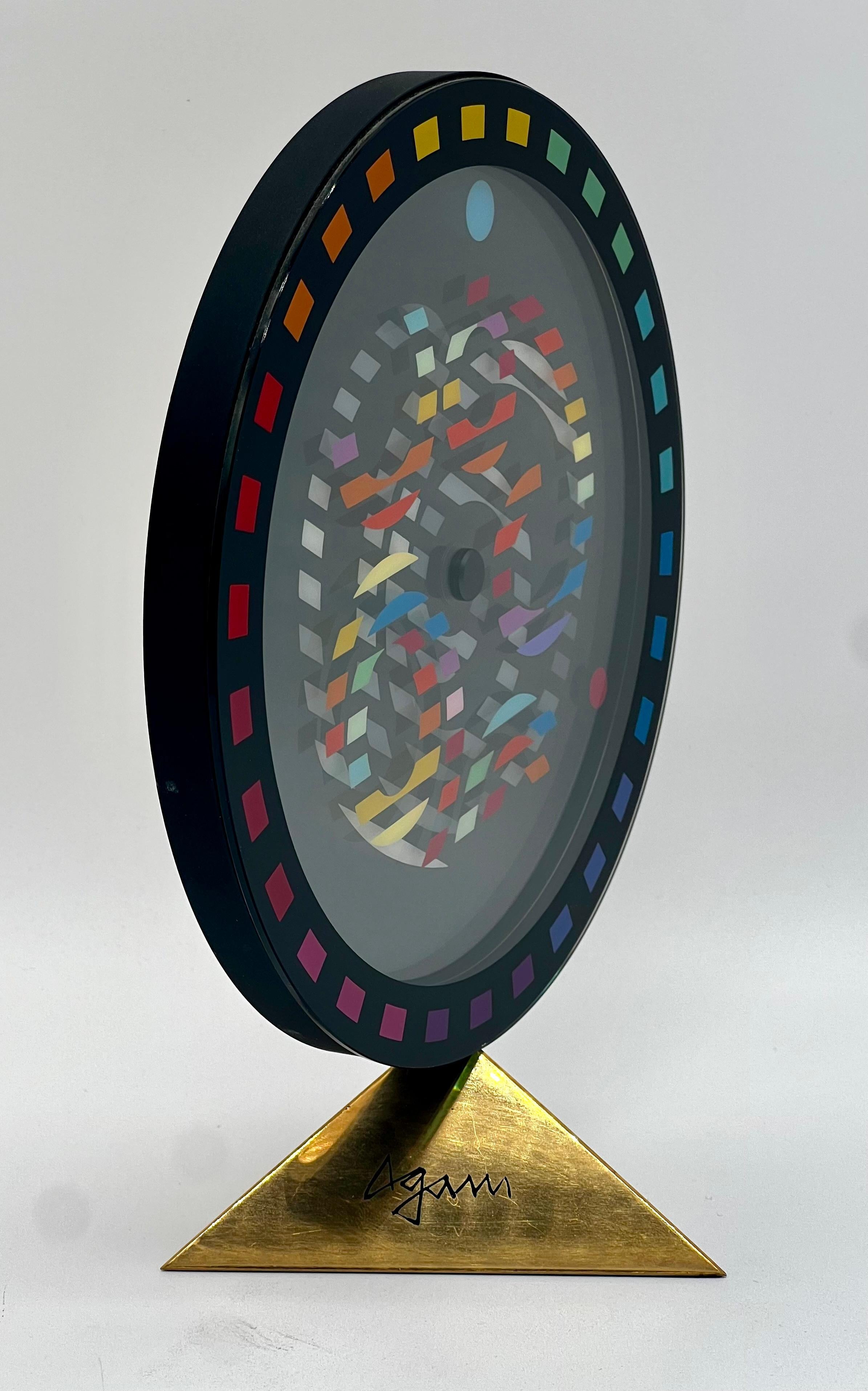 Raro reloj de sobremesa Movado diseñado por Yaacov Agam Serie Galaxy Edición Limitada en venta 4