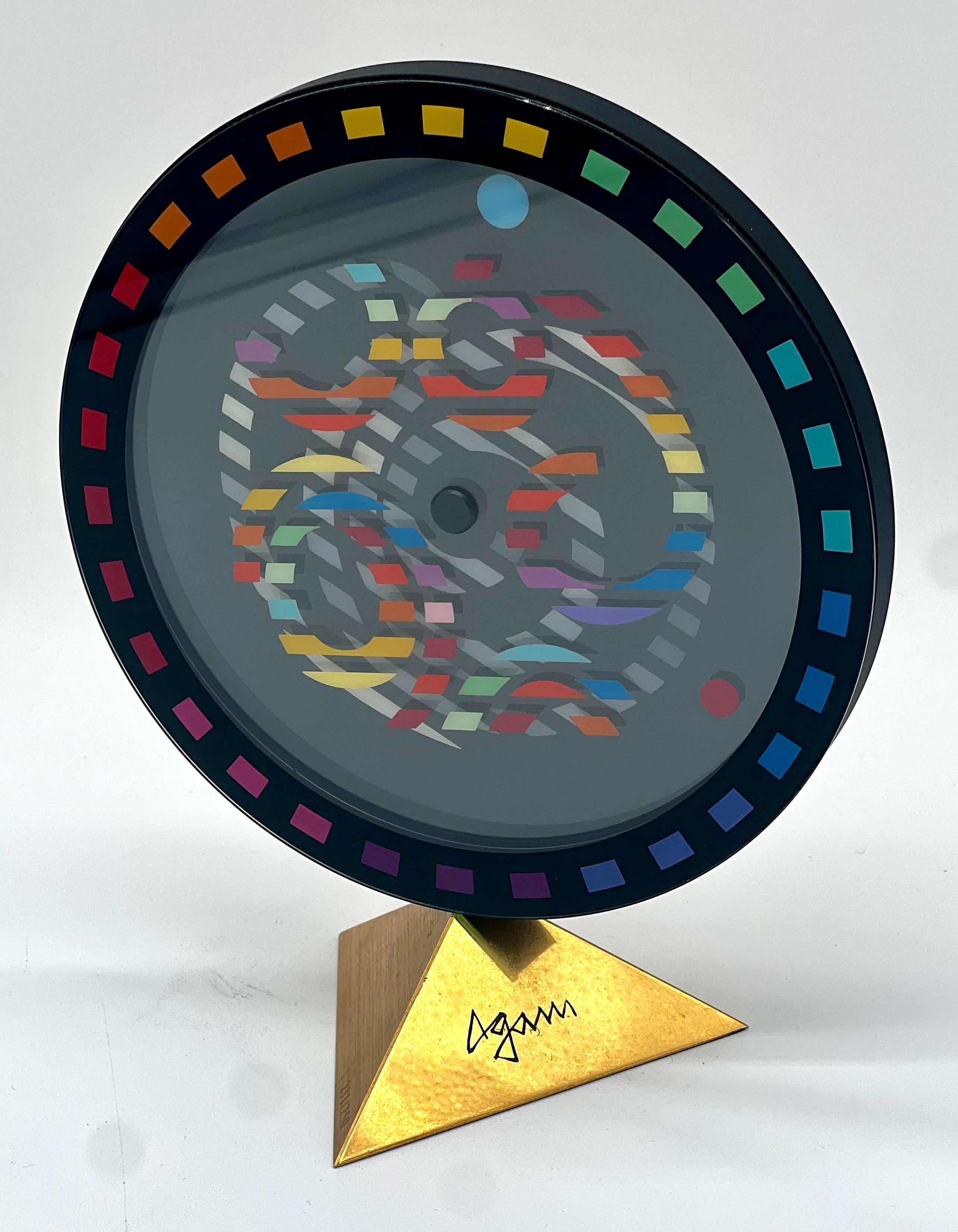 Raro reloj de sobremesa Movado diseñado por Yaacov Agam Serie Galaxy Edición Limitada Hecho a mano en venta
