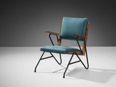 Seltener Moyses B. Klajn für Moveis Leal, Loungesessel mit Eisenrahmen