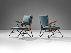 Raro par de sillones Moyses B. Klajn para Moveis Leal con estructura de hierro