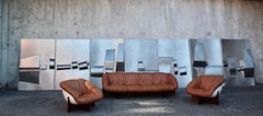 Rare MP-61 Sofa and pair of armchair, Percival Lafer, Brazil, 1970s