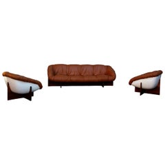 Rare MP-61 Sofa and pair of armchair, Percival Lafer, Brazil, 1970s