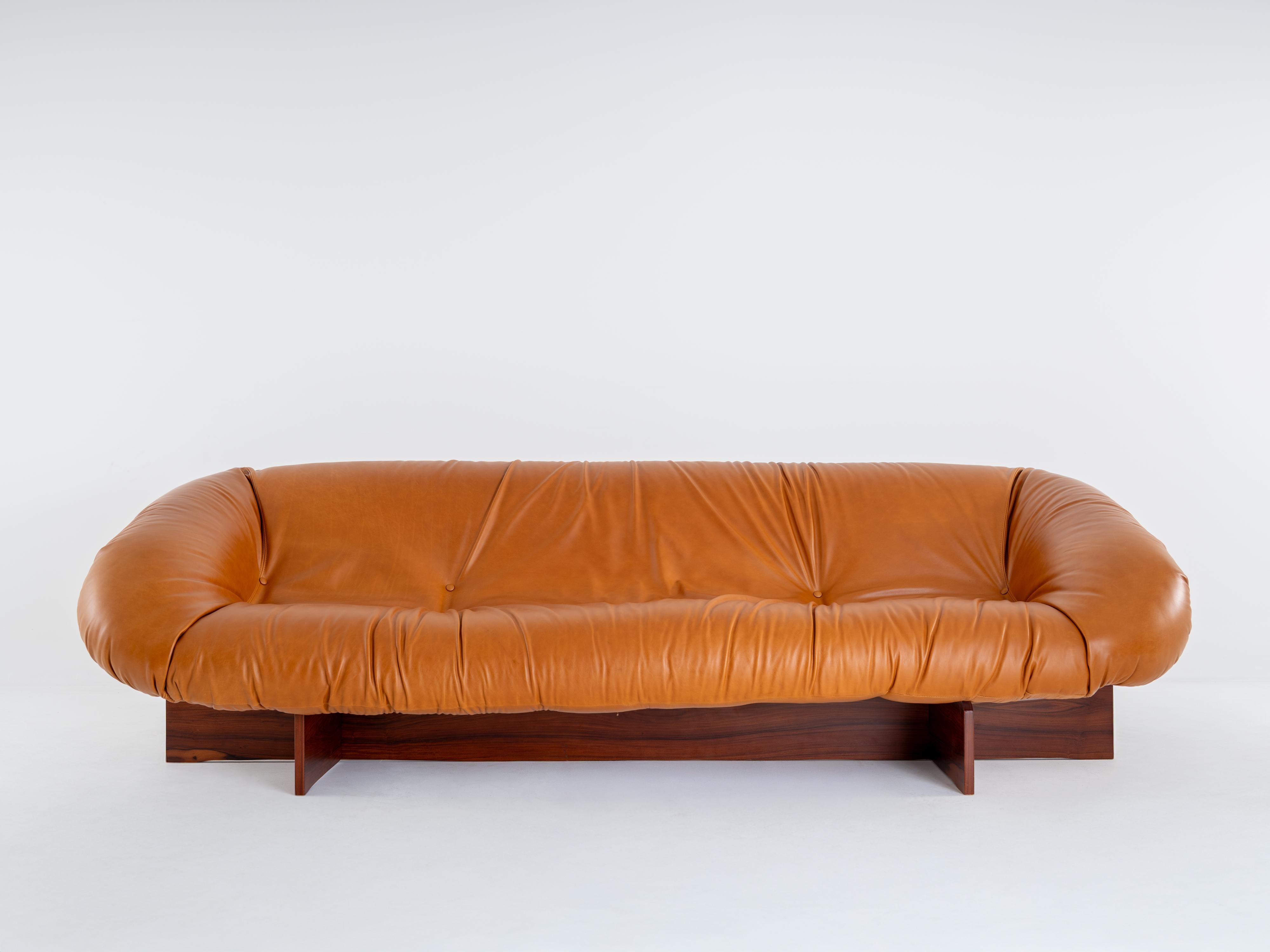 Rare MP-61 Sofa, Percival Lafer, Brazil, 1970s Moderno de mediados de siglo en venta