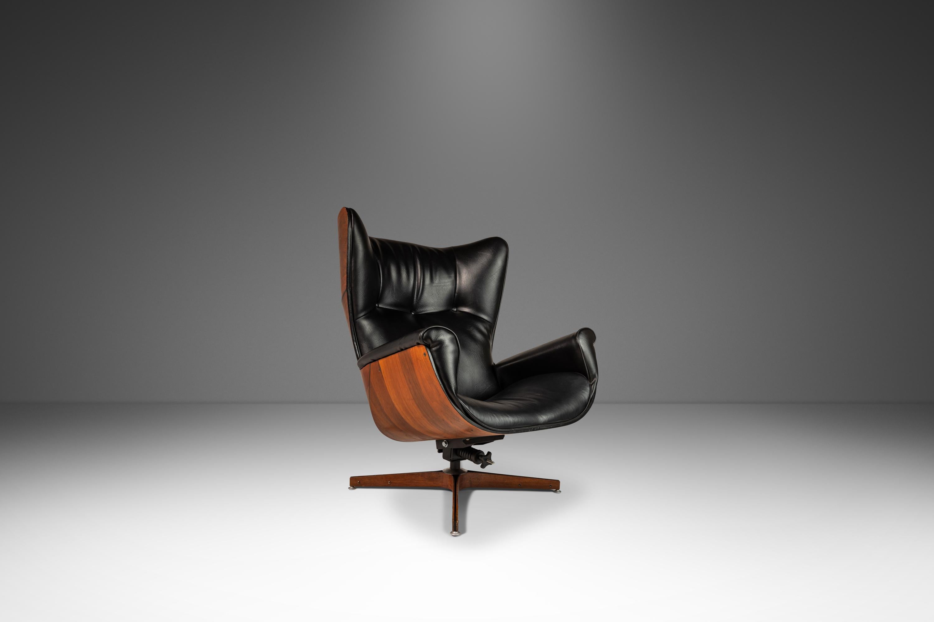 Mid-20th Century Rare 'Mr. Chair' Lounge & Ottoman by George Mulhauser for Plycraft, USA, 1960's