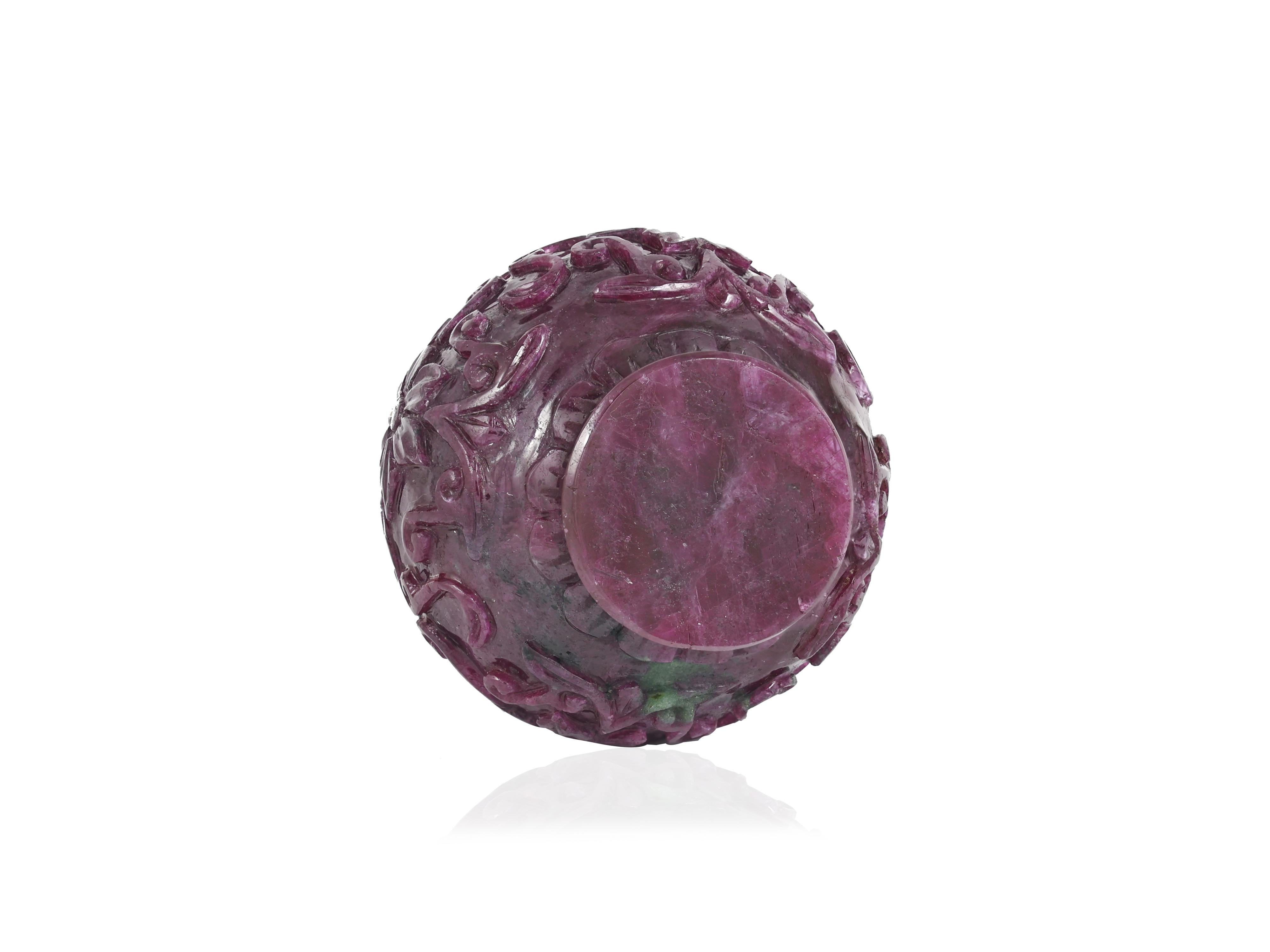 Rara botella pequeña de rubí natural y oro de 22 quilates de estilo mogol en venta 1
