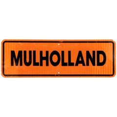 Seltenes Mulholland Street-Schild