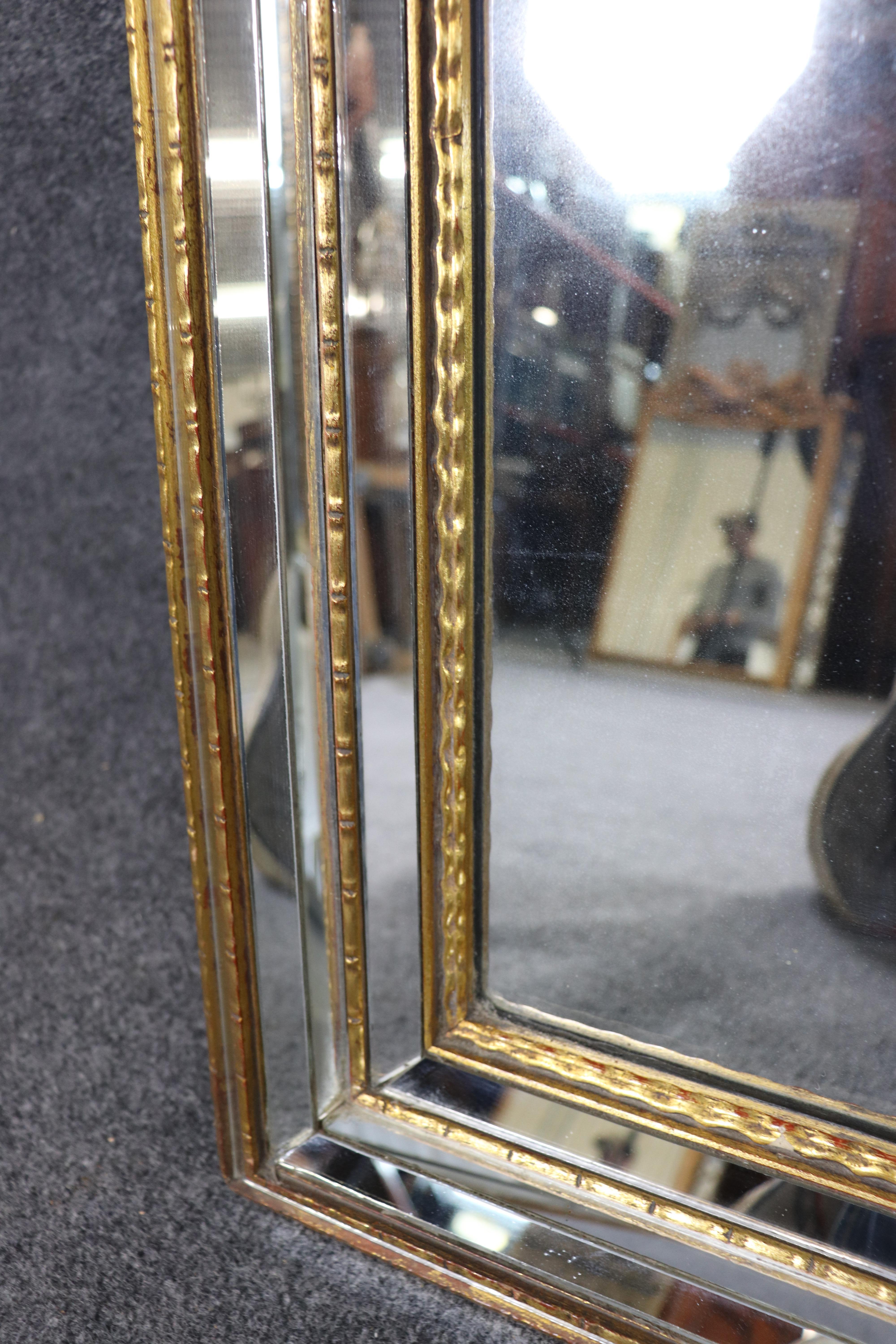 Rare Multi-faceted Dimensional LaBarge Gilded Framed Italian Mirror For Sale 3
